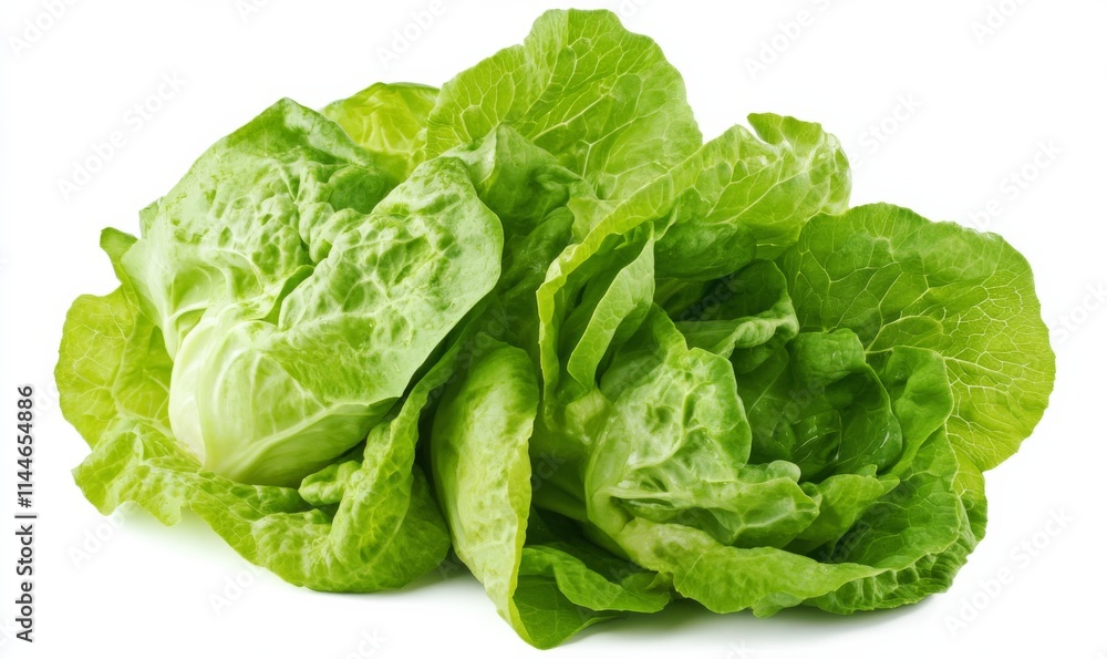 Green butterhead lettuce cabbage isolated on white background Green butterhead lettuce cabbage isolated on white background