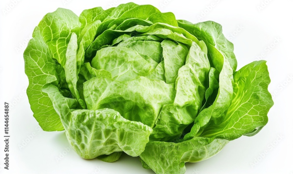 Green butterhead lettuce cabbage isolated on white background Green butterhead lettuce cabbage isolated on white background