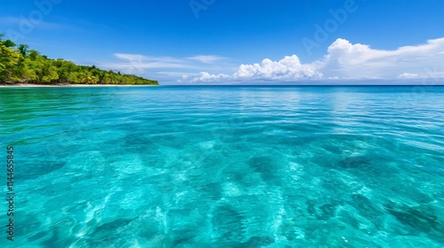 Tranquil Turquoise Oasis - Captivating Coastal Scenery with Serene Reflections