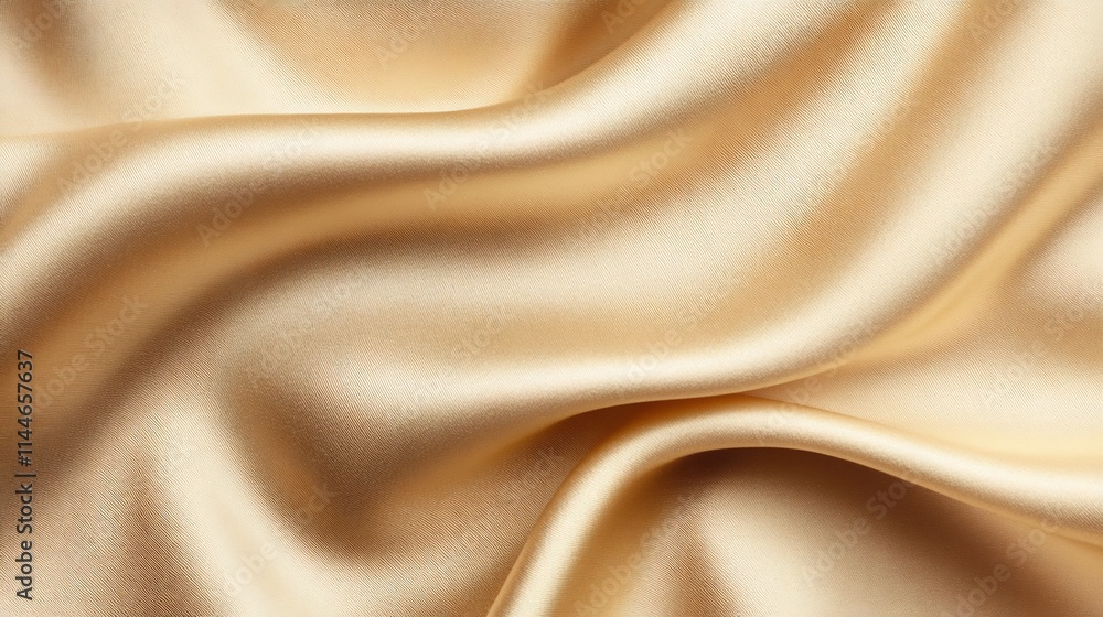 Obraz premium Soft and Shimmering Golden Textile Texture with Alluring Sparkle and Clean Space for Text Overlay