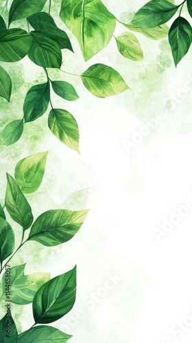 Abstract Leaves Emerging in Arc Shape, for use in designs requiring natural and organic elements photo