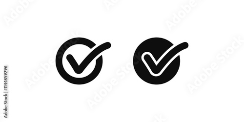 Simple verified icon, Check button icon, varified check mark vector eps.