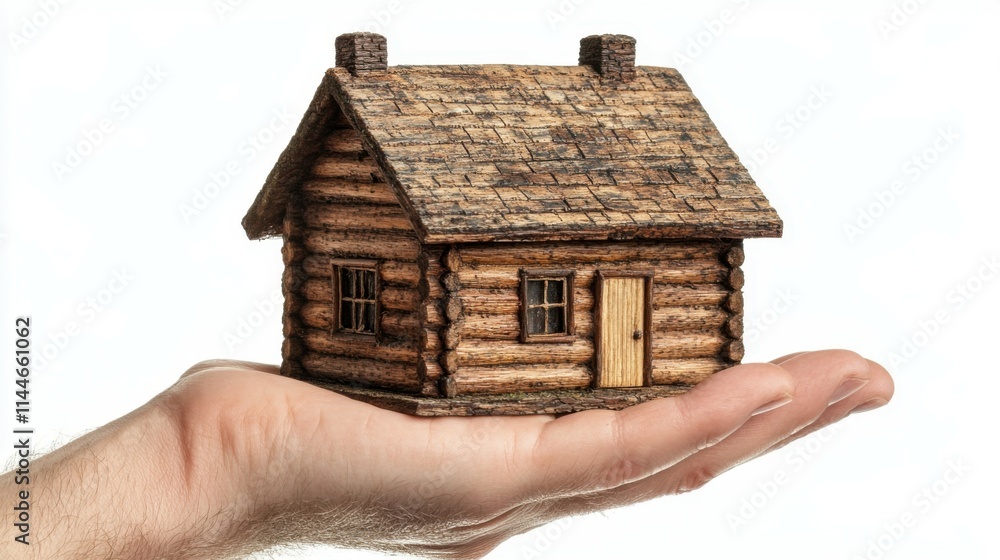 PNG file no background Hand holding a model house PNG file no background Hand holding a model house