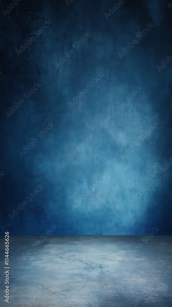 Blue textured backdrop and floor photo mockup.. AI Generated Blue textured backdrop and floor photo mockup.. AI Generated