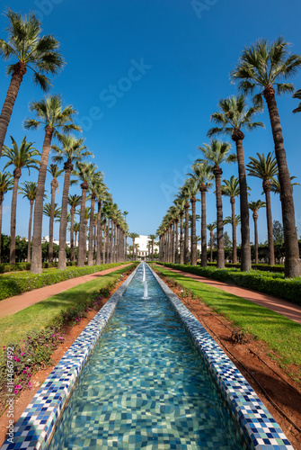 Canvas Print The park of the Arab League (le parc de la ligue arabe), Casablanca, Morocco