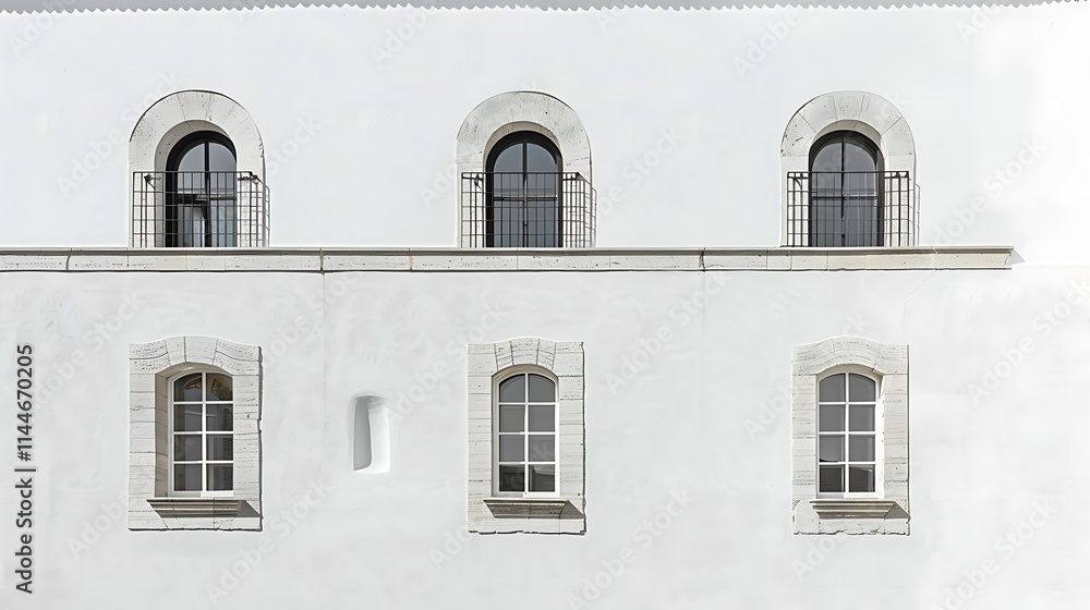 Windows of a modern apartment building. Facade of a modern apartment building. Windows of a modern apartment building. Facade of a modern apartment building.