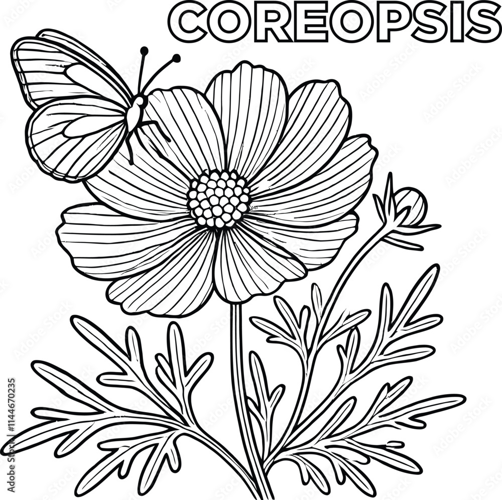 Obraz premium Petals & Pencils Stunning Flower Coloring Pages, Floral Fantasies Color Your Favorite Flowers