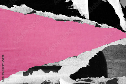 Old ripped torn blank grunge posters backgrounds creased crumpled paper backdrop surface placard empty space for text