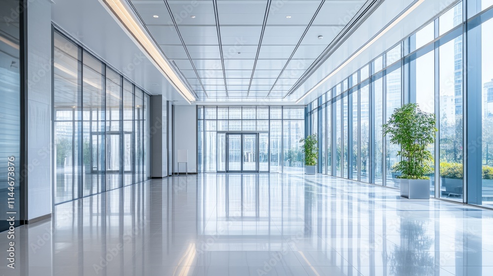 A spacious interior with a seamless white floor and blank wall, highlighted by sleek LED lighting on top for a clean modern look A spacious interior with a seamless white floor and blank wall, highlighted by sleek LED lighting on top for a clean modern look