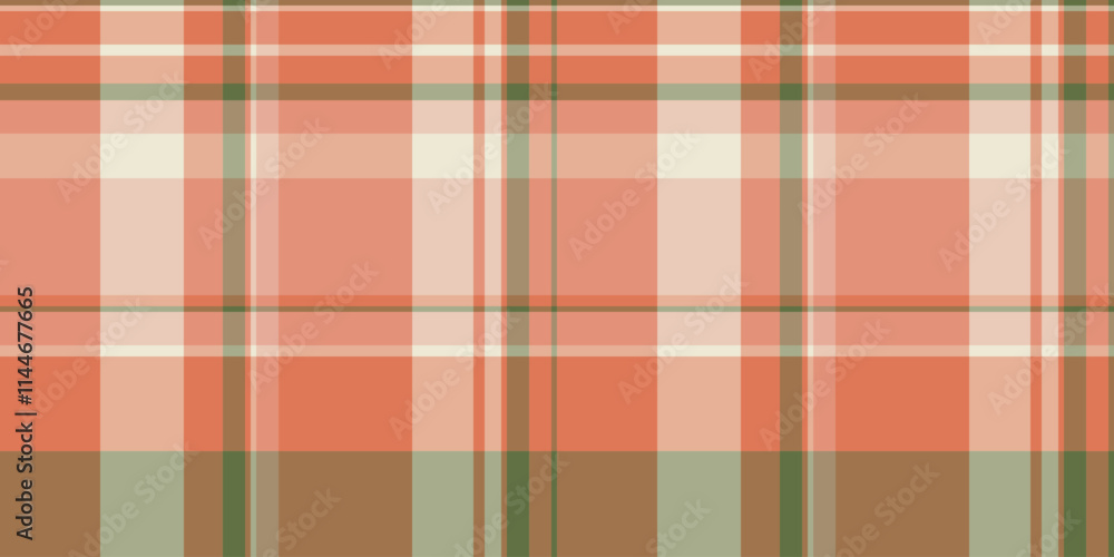 Obraz premium Kitchen pattern check textile, merry christmas tartan vector fabric. Sketching plaid seamless background texture in orange and red colors.
