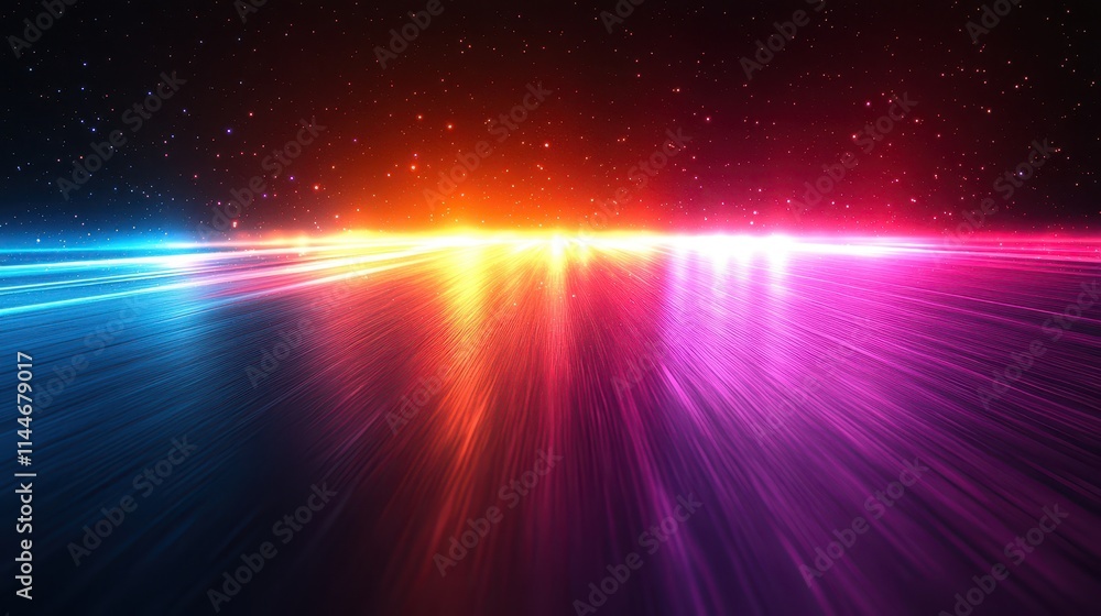 Colorful light effects create dynamic patterns with a calming atmosphere at night Colorful light effects create dynamic patterns with a calming atmosphere at night