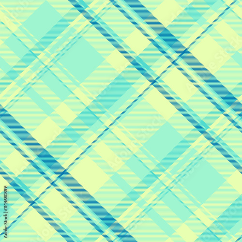 Kingdom seamless background fabric, stroke texture pattern tartan. Swatch vector check plaid textile in lime and mint colors.