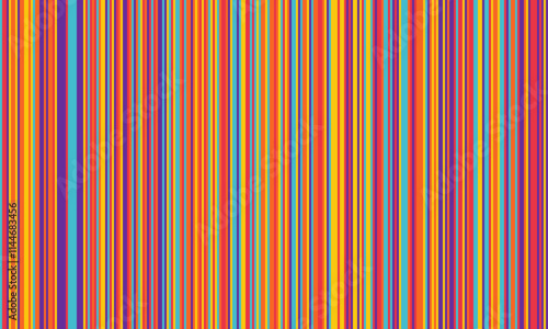 Pattern of vertical stripes, colorful thin and thick lines. Irregular stripe background, vector seamless texture. Abstract striped geometric design in bright colors.