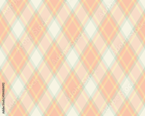 Argyle pattern of geometric rhombus. Harlequin check wallpaper design. Classic diamond shaped textile material for web background, print fabric clothing, sweater, wrapping paper, gift card, invitation