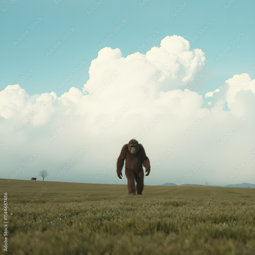 Gorilla on a meadow Gorilla on a meadow