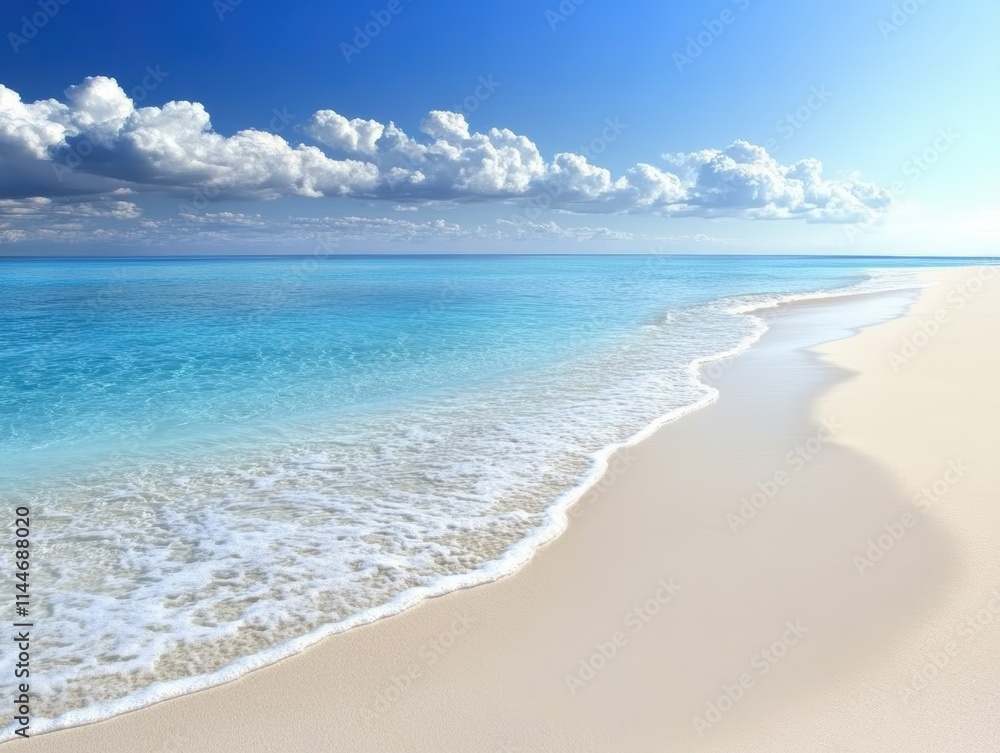 Tranquil beach scene high fidelity capture of gently lapping waves and serenity Tranquil beach scene high fidelity capture of gently lapping waves and serenity