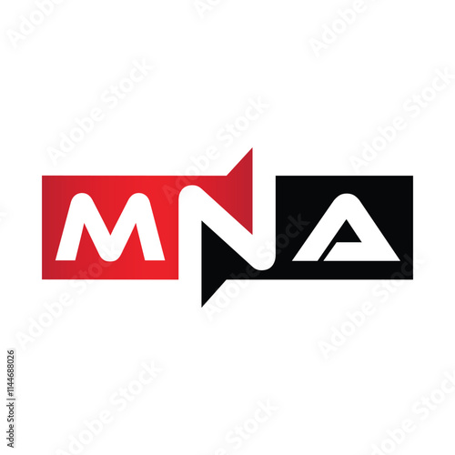 MNA Monogram Initial Letters Logo