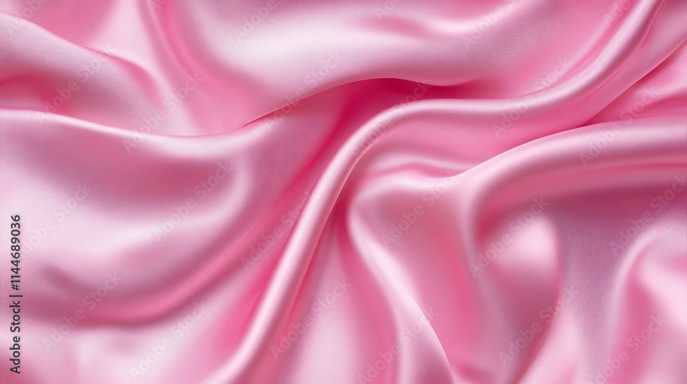 Fototapeta premium A close up of a pink satin fabric with a very soft feel. AI Generated