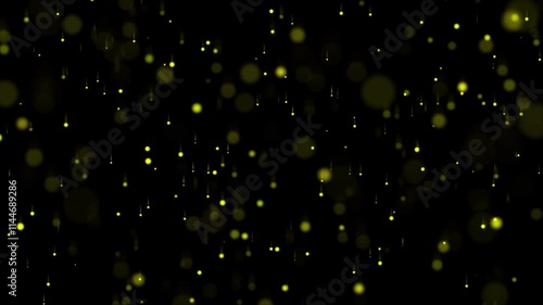 Experience a Mesmerizing Display of Glowing Particles and Lights in a Dark Environment