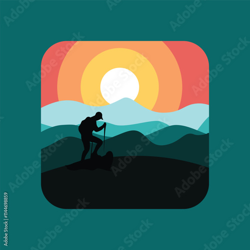 silhouette of climber