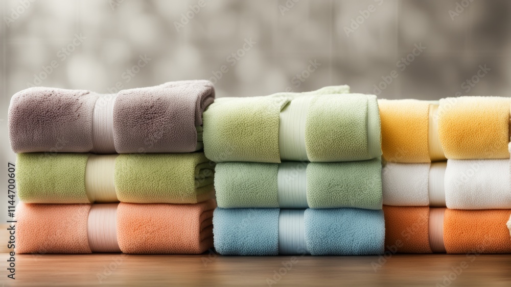 bathroom, colorful towels bathroom, colorful towels