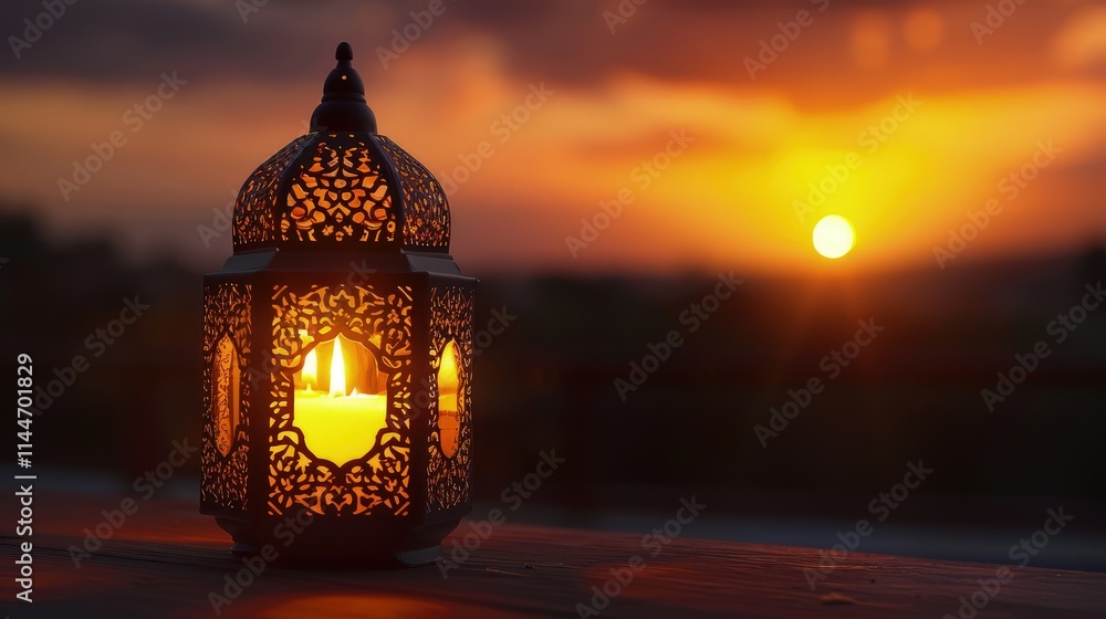 A glowing Christmas lantern hangs from a frosted tree branch, casting a warm, golden light. A glowing Christmas lantern hangs from a frosted tree branch, casting a warm, golden light.