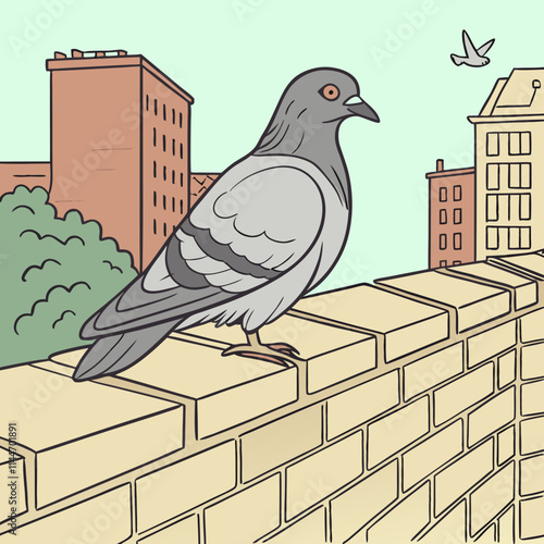 pigeon on the roof