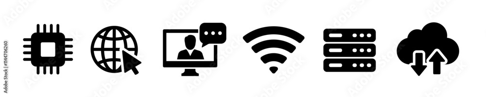 Internet icon set. Internet icons Internet icon set. Internet icons