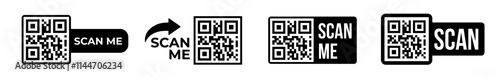 QR code. Scan me vector.