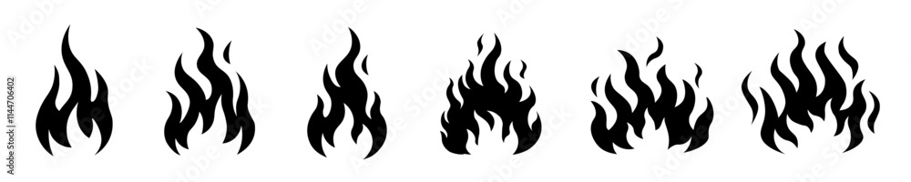 Fire icon. Flame icon set. Fire icon. Flame icon set.