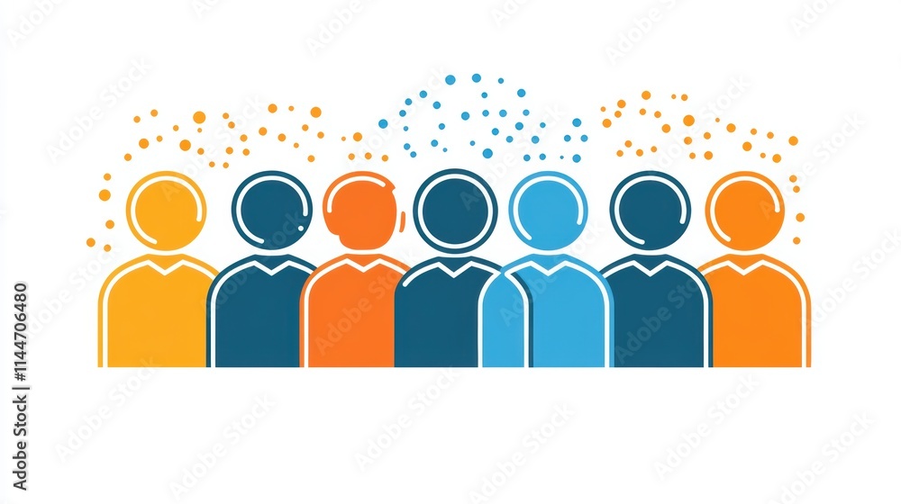 Fototapeta premium HRM or Human Resource Management, manager icon which is among staff icons for human development recruitment leadership and customer target, resume, interview. generate by AI