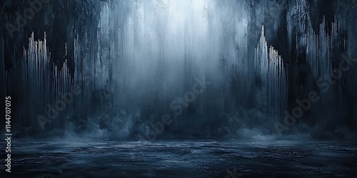 Mysterious Abstract Background with Dark Textures and Ethereal Light Effects