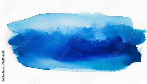 Abstract blue watercolor on white background