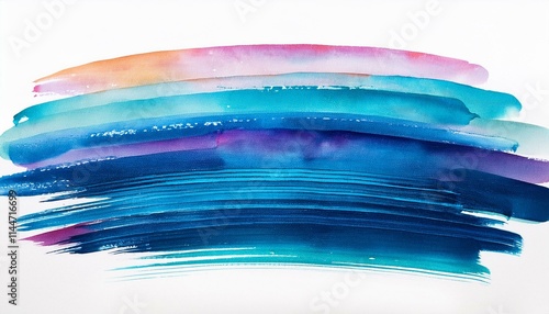 Abstract watercolor brush strokes isolated on white