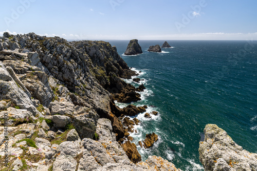 Die Pointe de Pen Hir auf der Halbinsel Crozon in der Bretagne