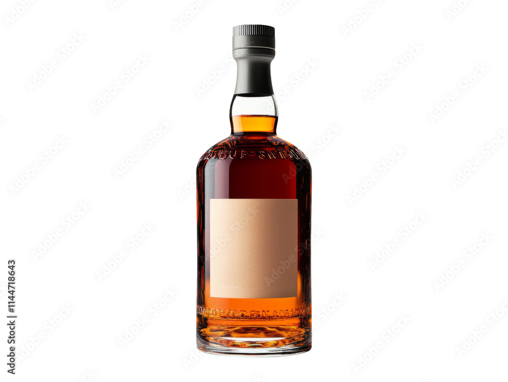 Isolated Bottle of Whiskey on Transparent Background for Design Use Isolated Bottle of Whiskey on Transparent Background for Design Use
