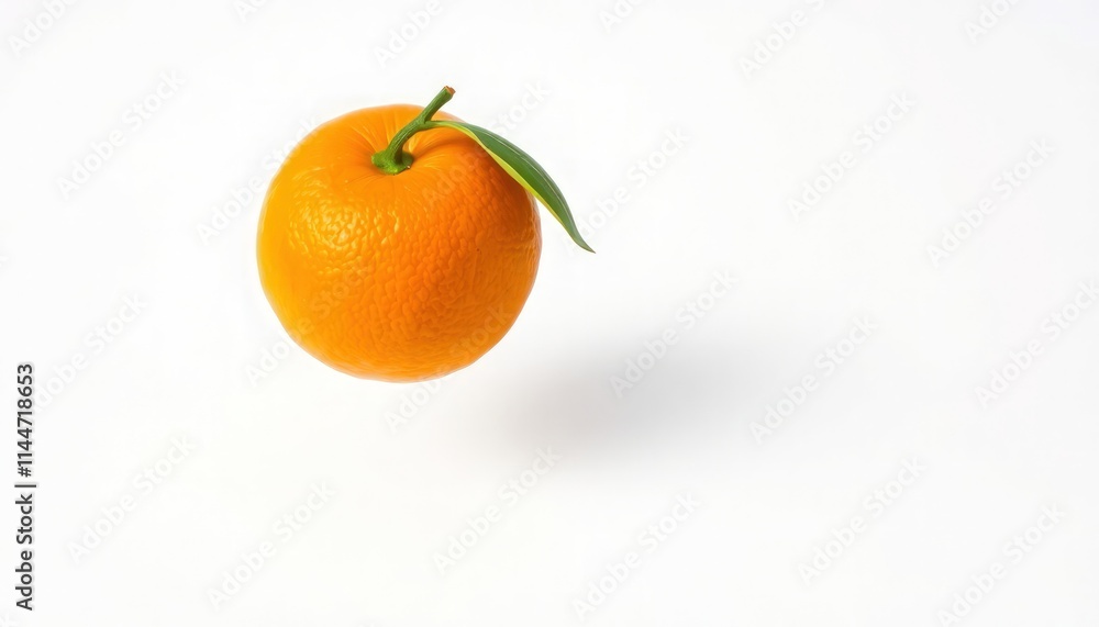 Orange With Leaf Isolated On White Background Orange With Leaf Isolated On White Background