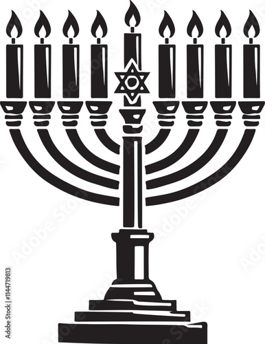 Menorah vector illustration design