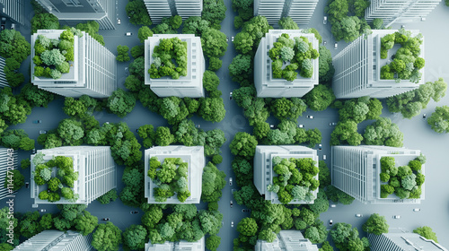 Green Cityscape: Aerial vie...