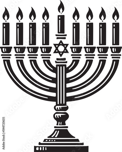 Menorah vector illustration design