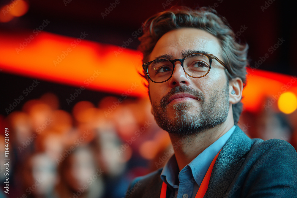 Fototapeta premium Multicultural gathering at a seminar exploring diverse ideas and innovations. Generative AI