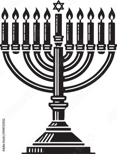 Menorah vector illustration design