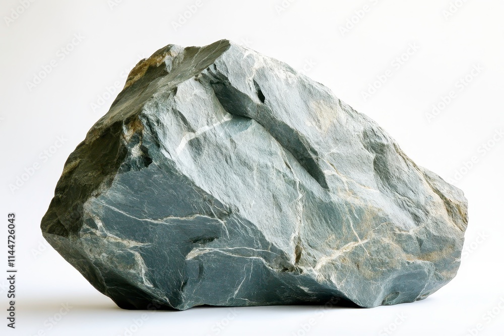 Large Weathered Boulder on Clean White Backdrop Large Weathered Boulder on Clean White Backdrop