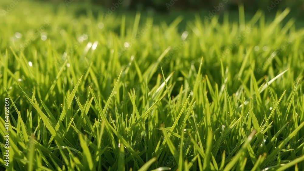 Close-up of lush green grass, showing texture and detail, grass, sunlight, pattern Close-up of lush green grass, showing texture and detail, grass, sunlight, pattern