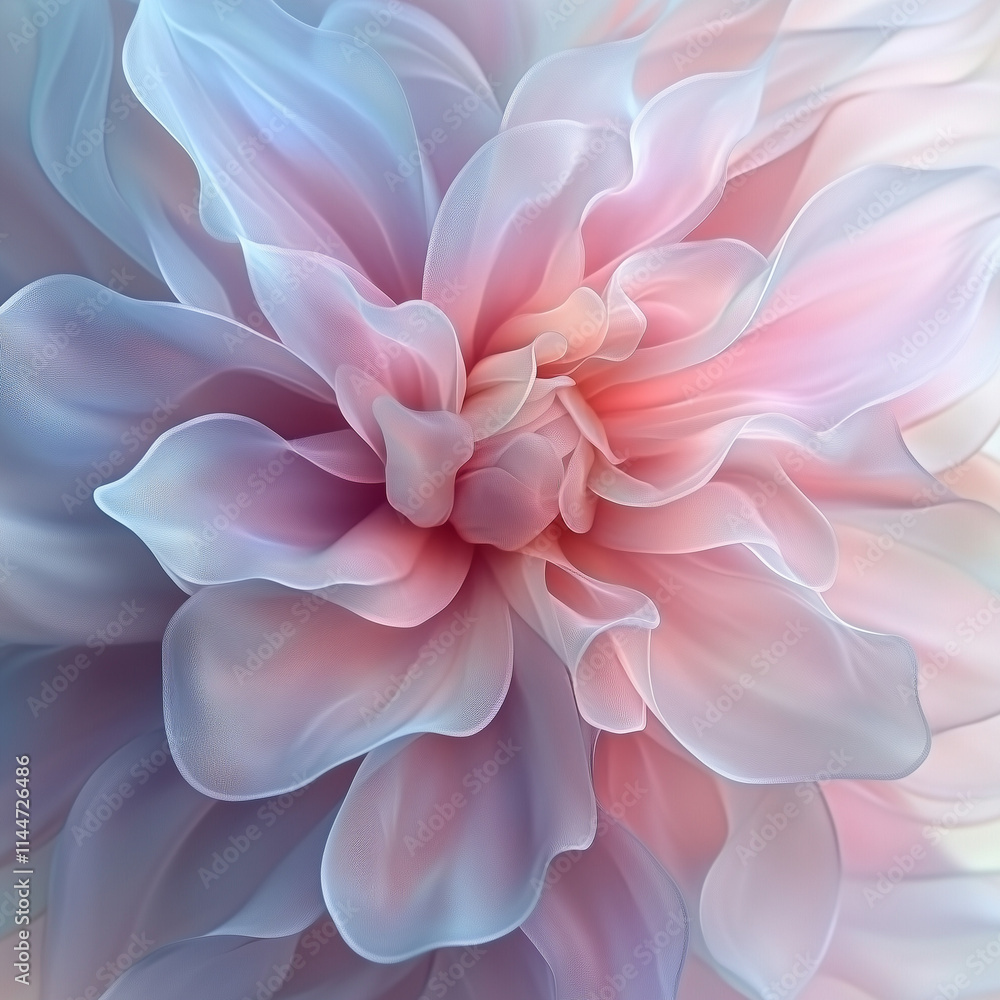 Elegant Fabric Flower Backdrop with Long Transparent Petals, Perfect for Wedding Photoshoots and Romantic Events Elegant Fabric Flower Backdrop with Long Transparent Petals, Perfect for Wedding Photoshoots and Romantic Events