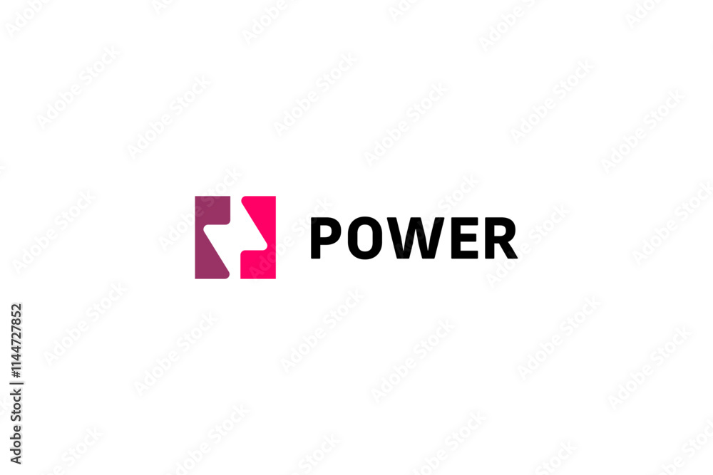 Obraz premium Power template logo design solution
