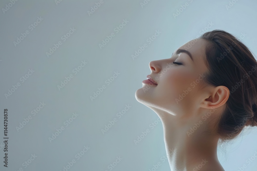 Attractive woman with copy space for spa and wellness ad. Attractive woman with copy space for spa and wellness ad.