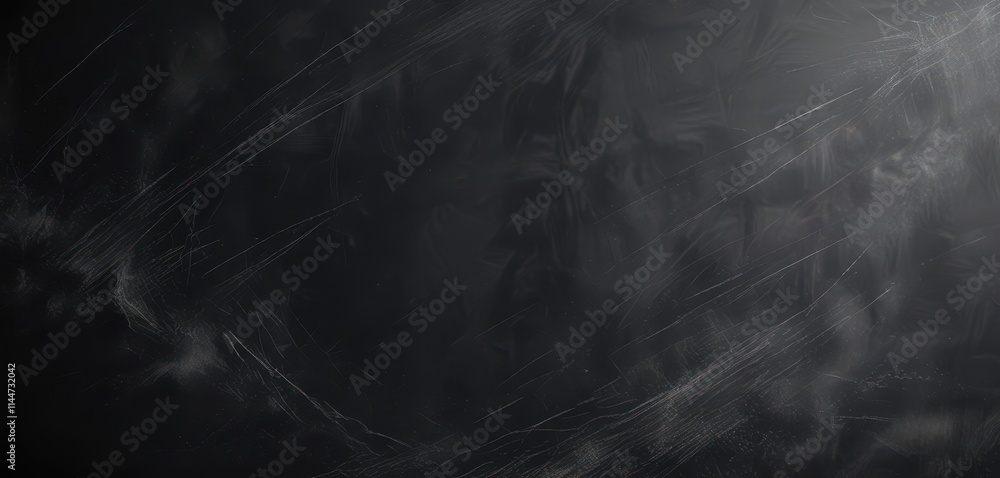 Deep black, textured chalkboard; visible scratches, chalk dust , rough, background, black and white Deep black, textured chalkboard; visible scratches, chalk dust , rough, background, black and white