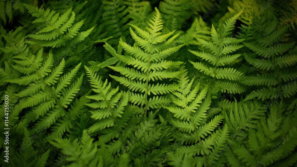 Lush green fern leaves in nature macro photography vibrant forest environment close-up viewpoint for relaxation Lush green fern leaves in nature macro photography vibrant forest environment close-up viewpoint for relaxation