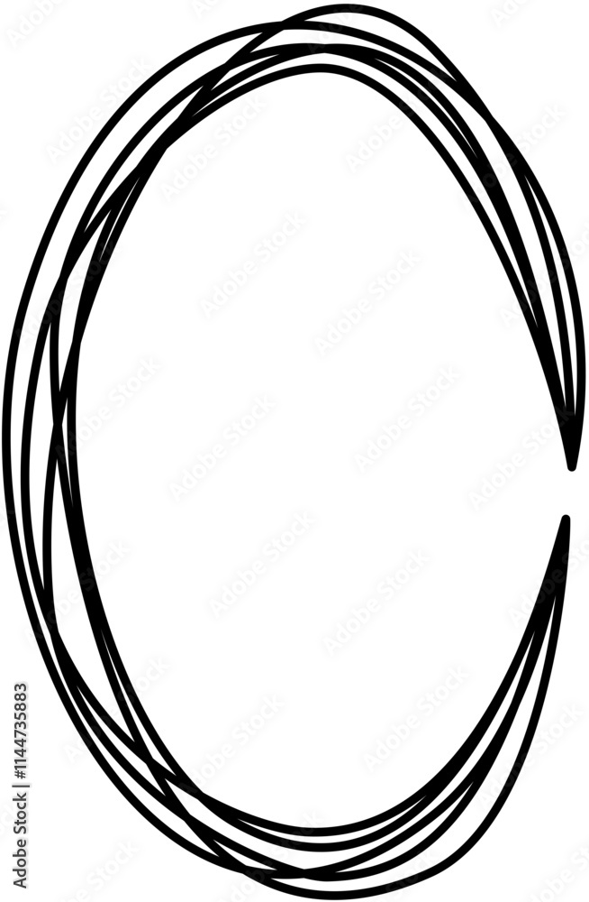 Circle Oval Ellipse doodle simple frame Circle Oval Ellipse doodle simple frame